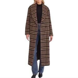 Avec Les Filles Women's Brown Medium Wool-Blend Rain Walking Trench Coat Size XL